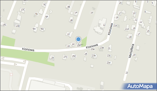 Sosnowiec, Klonowa, 12b, mapa Sosnowca