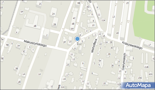 Sosnowiec, Klonowa, 7, mapa Sosnowca