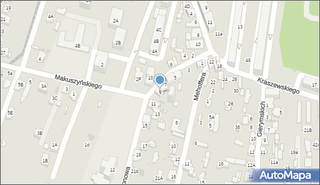 Sosnowiec, Klonowa, 9, mapa Sosnowca