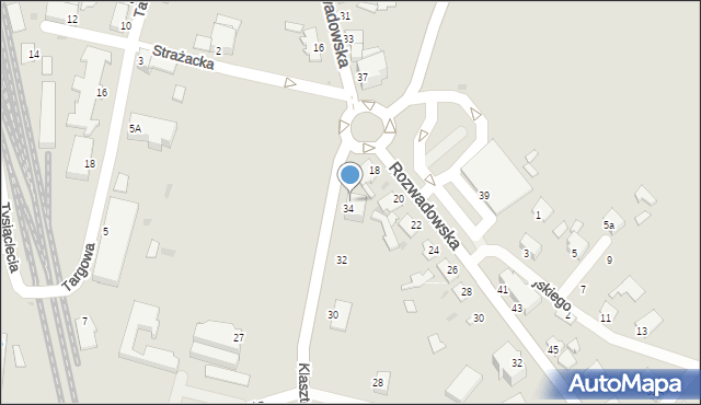 Stalowa Wola, Klasztorna, 34A, mapa Stalowa Wola