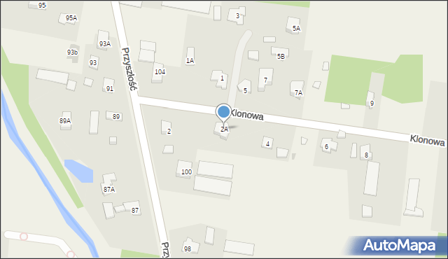 Stanisławów Pierwszy, Klonowa, 2A, mapa Stanisławów Pierwszy