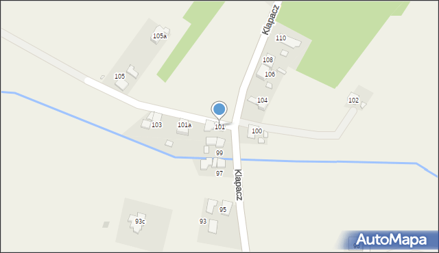 Stare Siołkowice, Klapacz, 101, mapa Stare Siołkowice