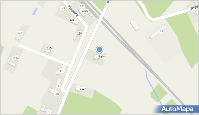 Stare Siołkowice, Klapacz, 114, mapa Stare Siołkowice