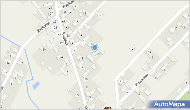 Stare Siołkowice, Klapacz, 12, mapa Stare Siołkowice