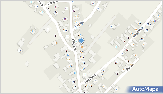 Stare Siołkowice, Klapacz, 38, mapa Stare Siołkowice