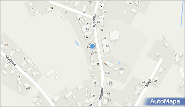 Stare Siołkowice, Klapacz, 57, mapa Stare Siołkowice