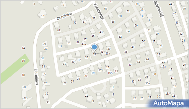 Starogard Gdański, Kleeberga Franciszka, gen., 33, mapa Starogard Gdański