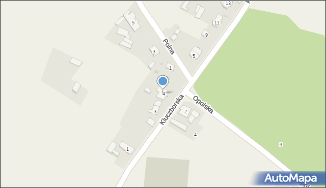 Starościn, Kluczborska, 4, mapa Starościn