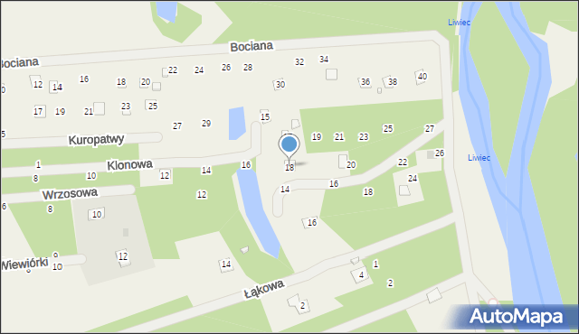 Strachów, Klonowa, 18, mapa Strachów