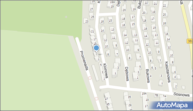 Strzegom, Klonowa, 9, mapa Strzegom