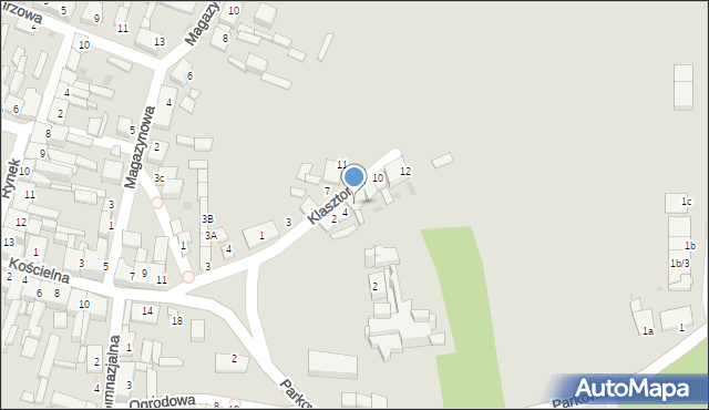 Strzelno, Klasztorna, 6, mapa Strzelno