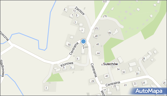 Sulechów, Klonowa, 2, mapa Sulechów