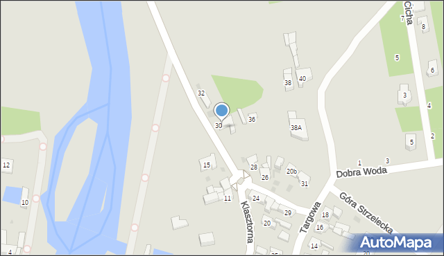Sulejów, Klasztorna, 30a, mapa Sulejów