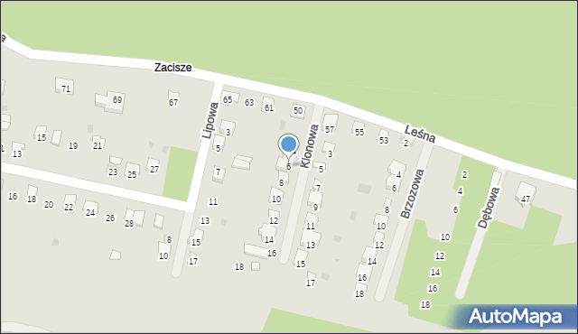 Sulejów, Klonowa, 6, mapa Sulejów