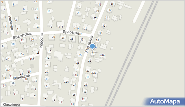 Suwałki, Klasztorna, 24, mapa Suwałk