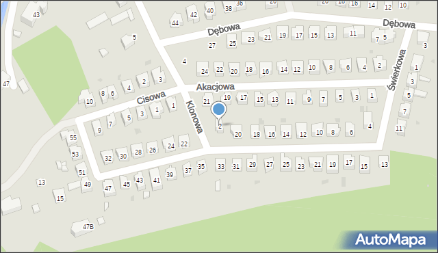 Świebodzice, Klonowa, 2, mapa Świebodzice