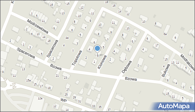 Świecie, Klonowa, 3, mapa Świecie