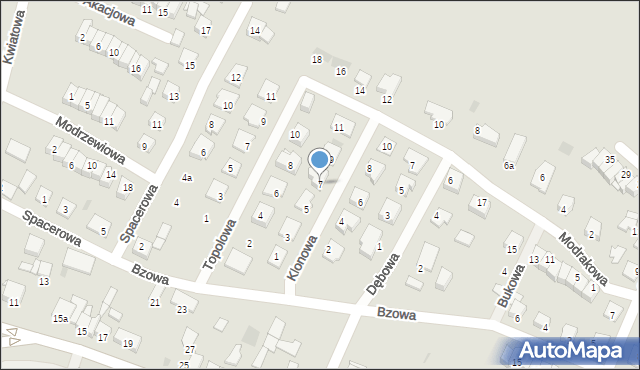 Świecie, Klonowa, 7, mapa Świecie