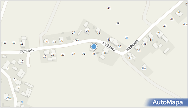 Świerczyniec, Klubowa, 26, mapa Świerczyniec