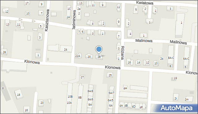 Świętoszów, Klonowa, 18, mapa Świętoszów