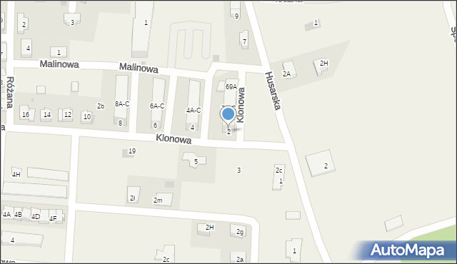 Świętoszów, Klonowa, 2, mapa Świętoszów