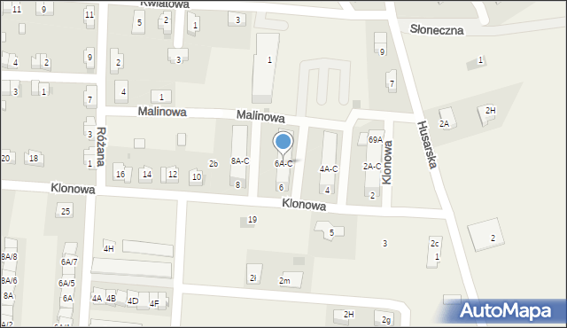 Świętoszów, Klonowa, 6A-C, mapa Świętoszów