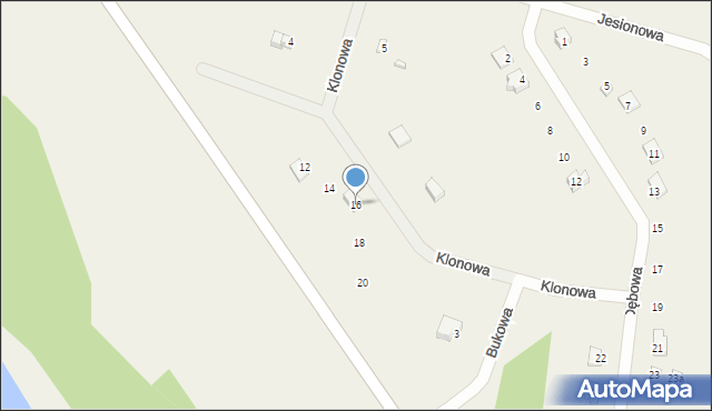 Szarcz, Klonowa, 16, mapa Szarcz