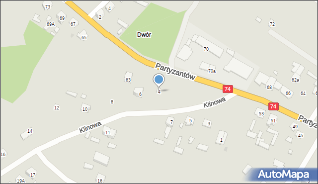 Szczebrzeszyn, Klinowa, 4, mapa Szczebrzeszyn
