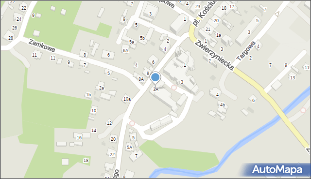 Szczebrzeszyn, Klukowskiego Zygmunta, dr., 3A, mapa Szczebrzeszyn