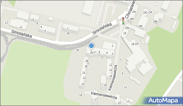 Szczecin, Klemensiewicza Zenona, 10, mapa Szczecina