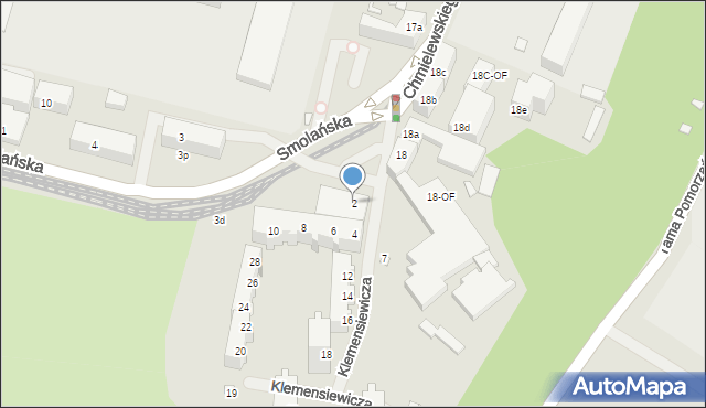 Szczecin, Klemensiewicza Zenona, 2, mapa Szczecina