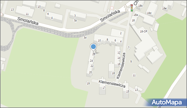 Szczecin, Klemensiewicza Zenona, 26, mapa Szczecina