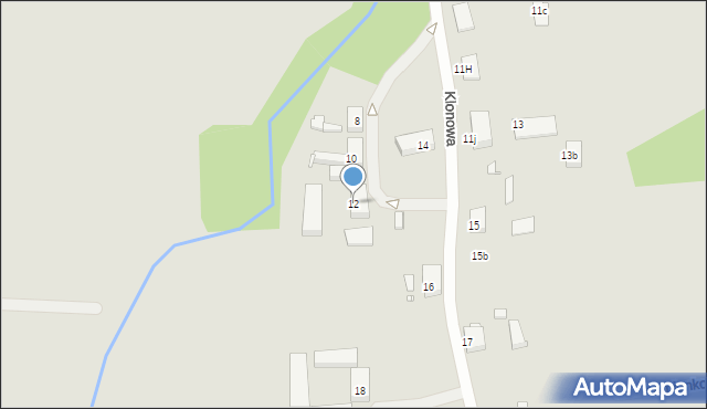Szczecin, Klonowa, 12, mapa Szczecina