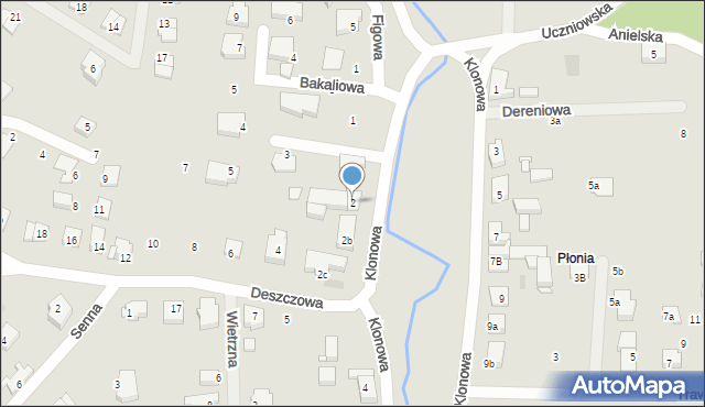 Szczecin, Klonowa, 2, mapa Szczecina