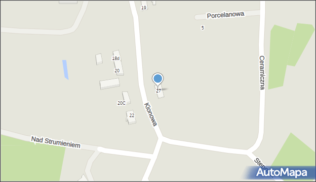 Szczecin, Klonowa, 27, mapa Szczecina