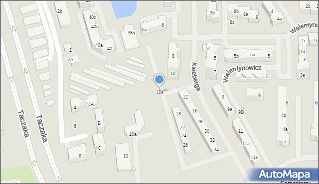 Szczecin, Kleeberga Franciszka, 12a, mapa Szczecina