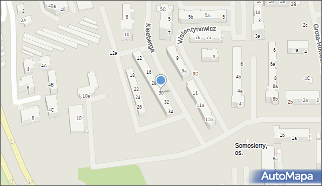 Szczecin, Kleeberga Franciszka, 30, mapa Szczecina