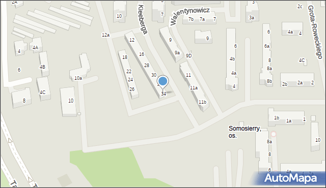 Szczecin, Kleeberga Franciszka, 34, mapa Szczecina