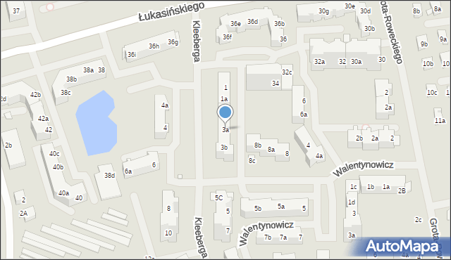 Szczecin, Kleeberga Franciszka, 3a, mapa Szczecina