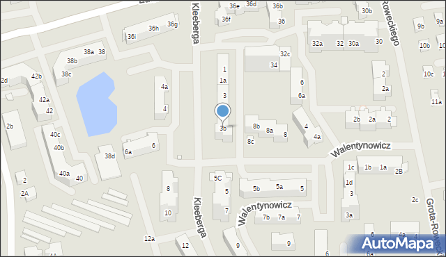 Szczecin, Kleeberga Franciszka, 3b, mapa Szczecina