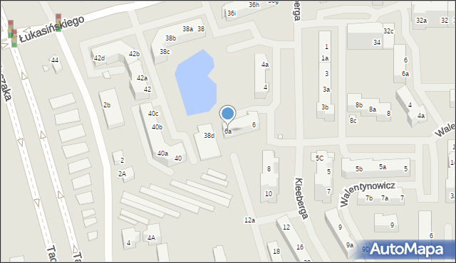 Szczecin, Kleeberga Franciszka, 6a, mapa Szczecina