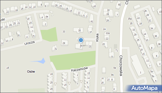 Szczecin, Kluka Jana Krzysztofa, ks., 27, mapa Szczecina