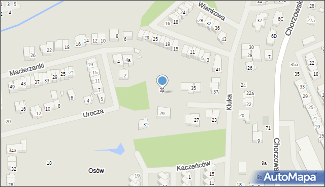 Szczecin, Kluka Jana Krzysztofa, ks., 33a, mapa Szczecina