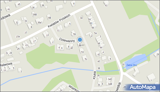 Szczecin, Kluka Jana Krzysztofa, ks., 55, mapa Szczecina