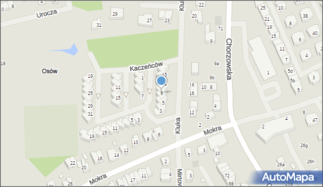 Szczecin, Kluka Jana Krzysztofa, ks., 9, mapa Szczecina