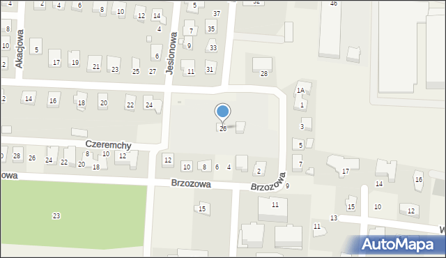 Szeligi, Klonowa, 26, mapa Szeligi