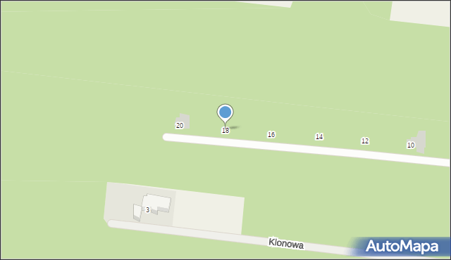 Szerominek, Klonowa, 18, mapa Szerominek