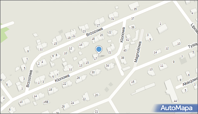 Szubin, Klonowa, 19, mapa Szubin