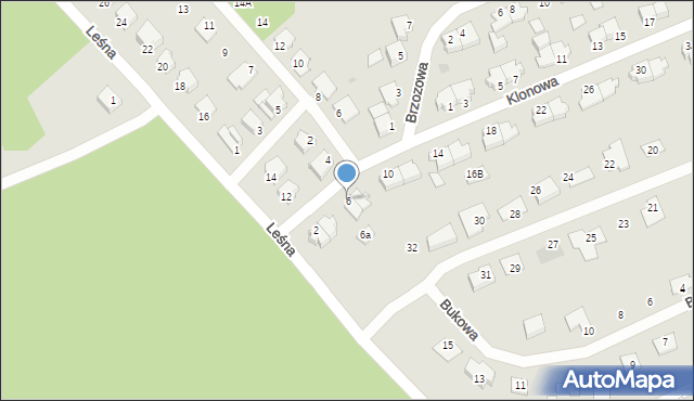 Szubin, Klonowa, 6, mapa Szubin