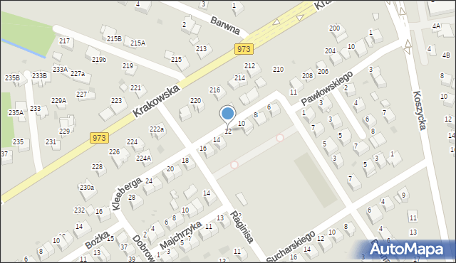 Tarnów, Kleeberga Franciszka, 12, mapa Tarnów